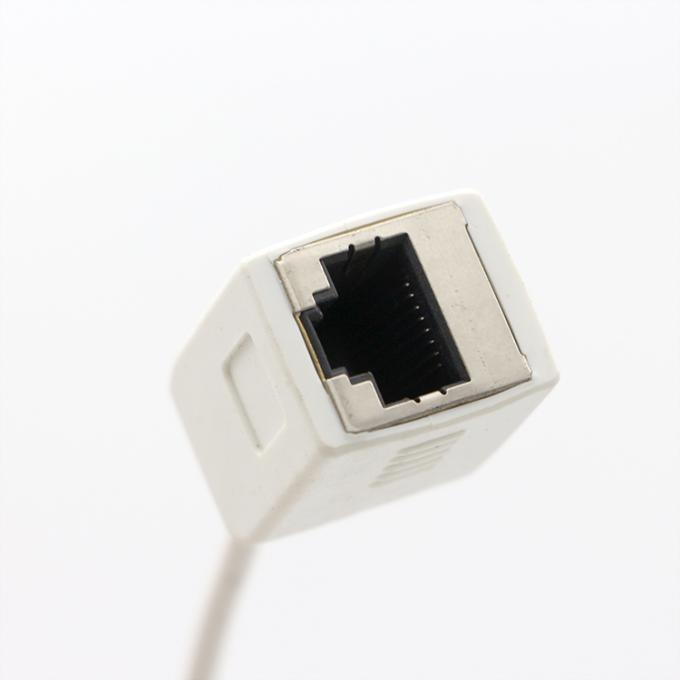 Настройка Белый женский RJ45 розетка для открытия Консервированная сварка 4 провода Голый конец кабеля с хвостом свиньи 1
