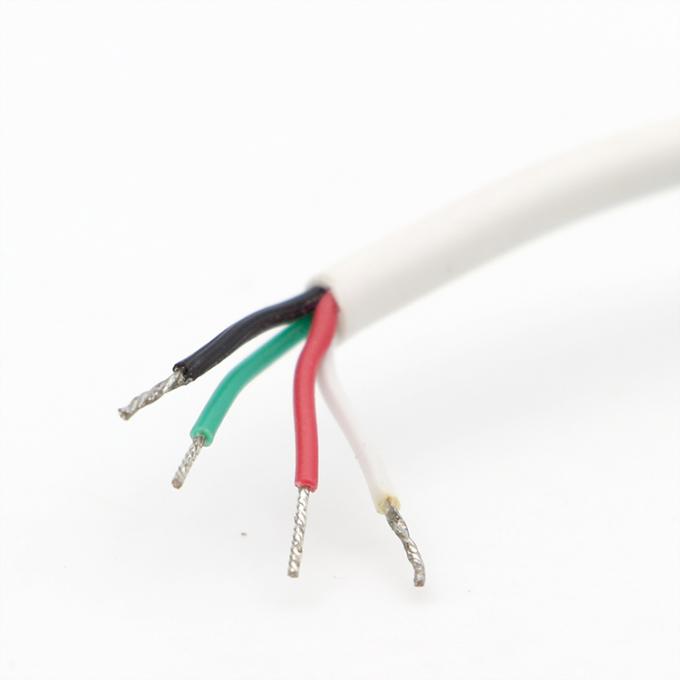 Настройка Белый женский RJ45 розетка для открытия Консервированная сварка 4 провода Голый конец кабеля с хвостом свиньи 2