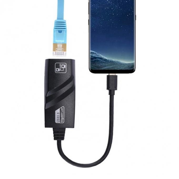 Высокосовместимый USB 3.1 типа C от мужского до гигабитного RJ45 Ethernet сетевой LAN адаптер для ноутбука 4