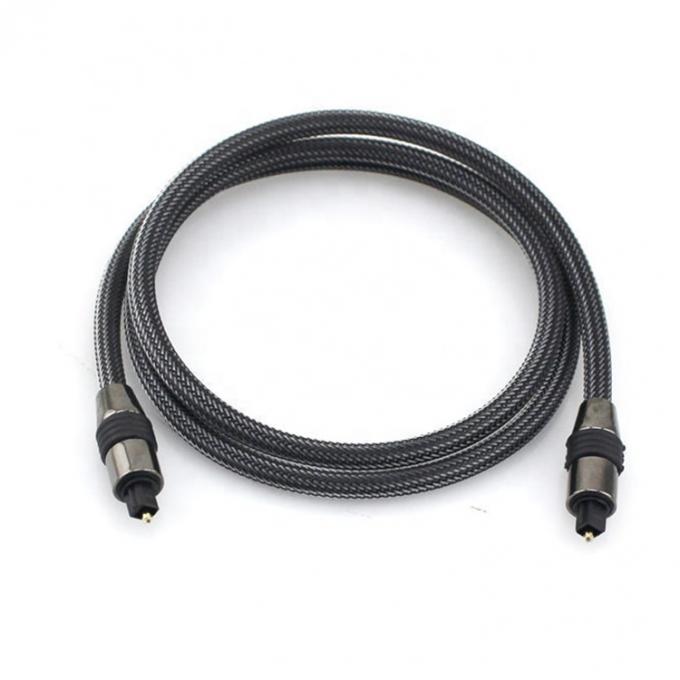 Высококачественный прочный плетеный волоконно-оптический Toslink Jack Gold Digital Spdif оптический аудиокабель 0