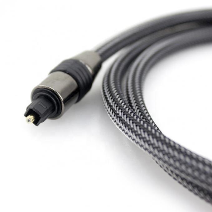 Высококачественный прочный плетеный волоконно-оптический Toslink Jack Gold Digital Spdif оптический аудиокабель 4