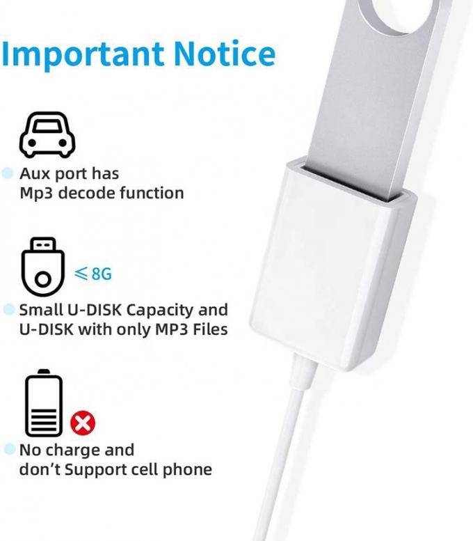 USB 2.0 Женщина на 3,5 мм Джек 3 полюса АУКС преобразователь адаптер для автомобильного аудио динамика 2