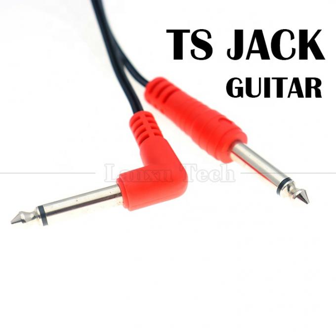 90 градусов прямой угол на прямой 6.35 мм TS Jack Стерео аудио кабель для Gui Tar Педаль 1