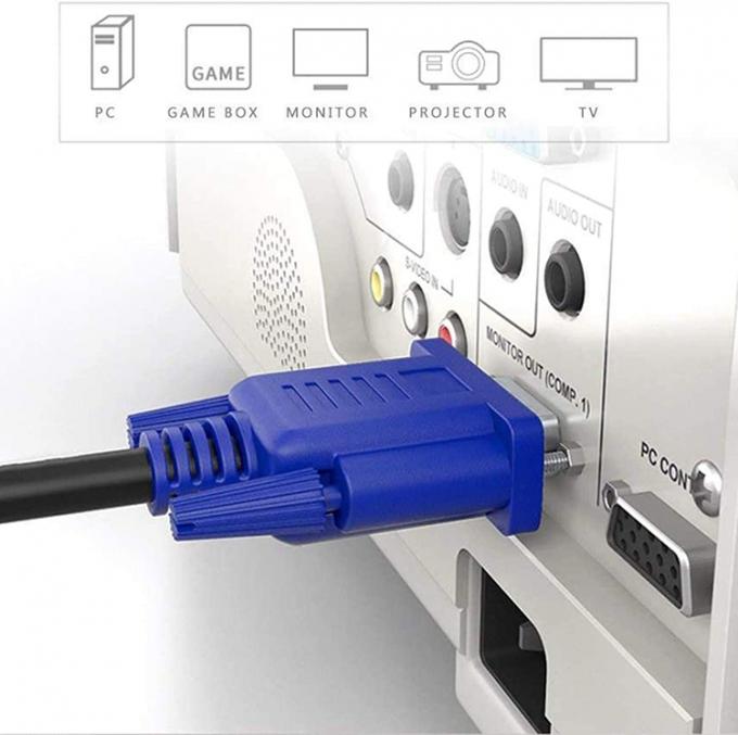 1M 1.5M 2M 3M 5M 1080P Мужчина на мужчину HD DB 15 PIN VGA на VGA Мониторный кабель для ПК-компьютера 2
