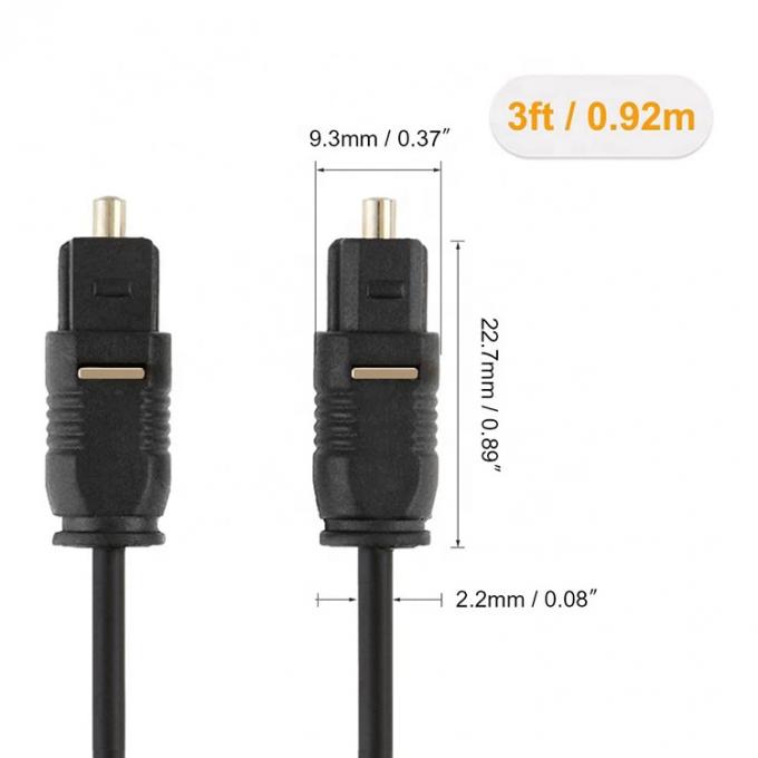 Высококачественный тонкий 1M 2M 3M 5M волоконно-оптический Toslink Spdif Золотой оптический цифровой аудио кабель 5