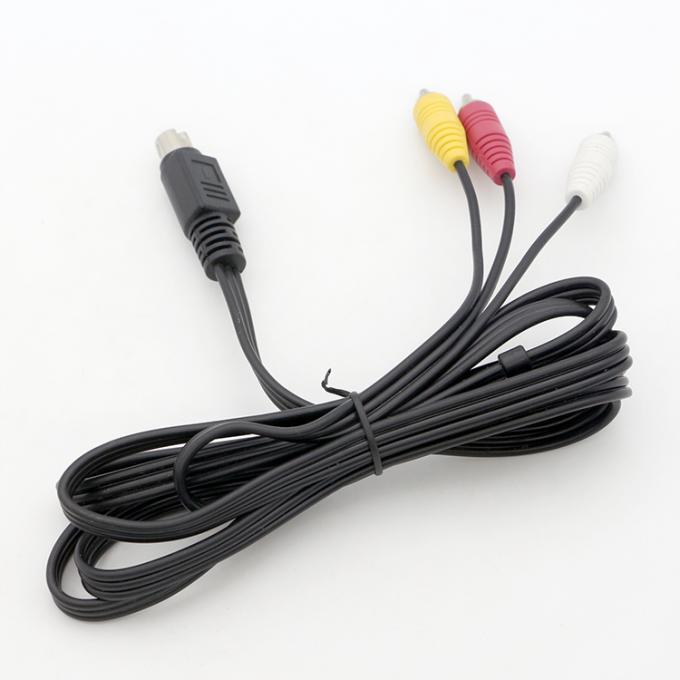 9 Pin Mini Din на 3 RCA S видео аудио кабель для телевизоров дисплеев аудио видео приемник 4
