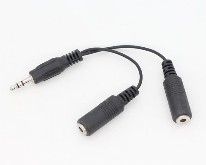 Обустроенный 3,5 мм Jack 1 мужчина на 2 женщины Y Splitter наушники Jack Mic PC Audio TRS Splitter кабель 0