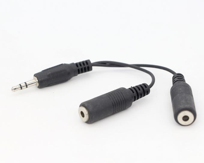 Обустроенный 3,5 мм Jack 1 мужчина на 2 женщины Y Splitter наушники Jack Mic PC Audio TRS Splitter кабель 5