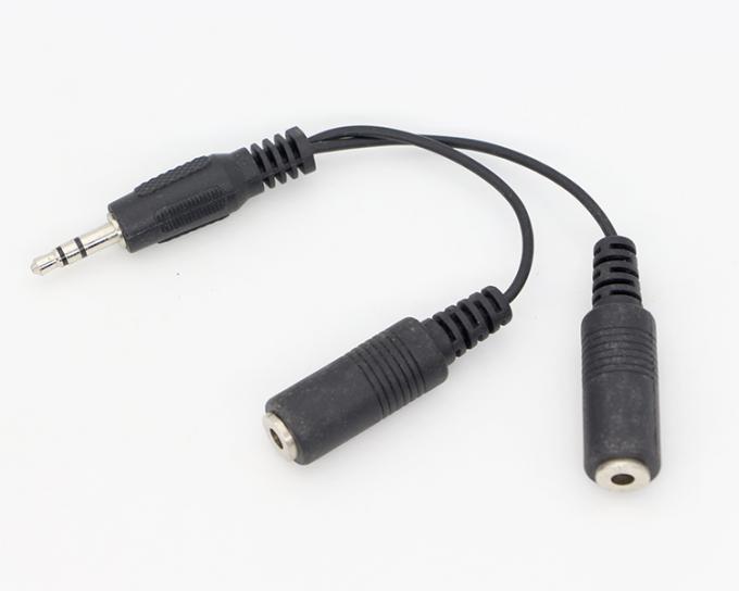 Обустроенный 3,5 мм Jack 1 мужчина на 2 женщины Y Splitter наушники Jack Mic PC Audio TRS Splitter кабель 4