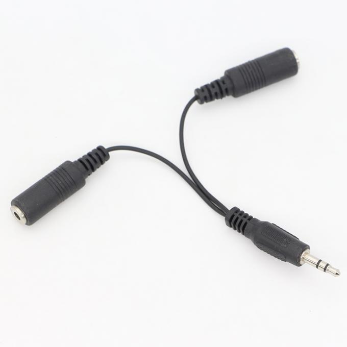 Обустроенный 3,5 мм Jack 1 мужчина на 2 женщины Y Splitter наушники Jack Mic PC Audio TRS Splitter кабель 6