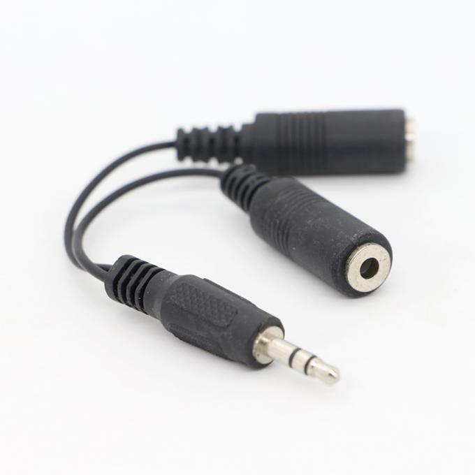 Обустроенный 3,5 мм Jack 1 мужчина на 2 женщины Y Splitter наушники Jack Mic PC Audio TRS Splitter кабель 7