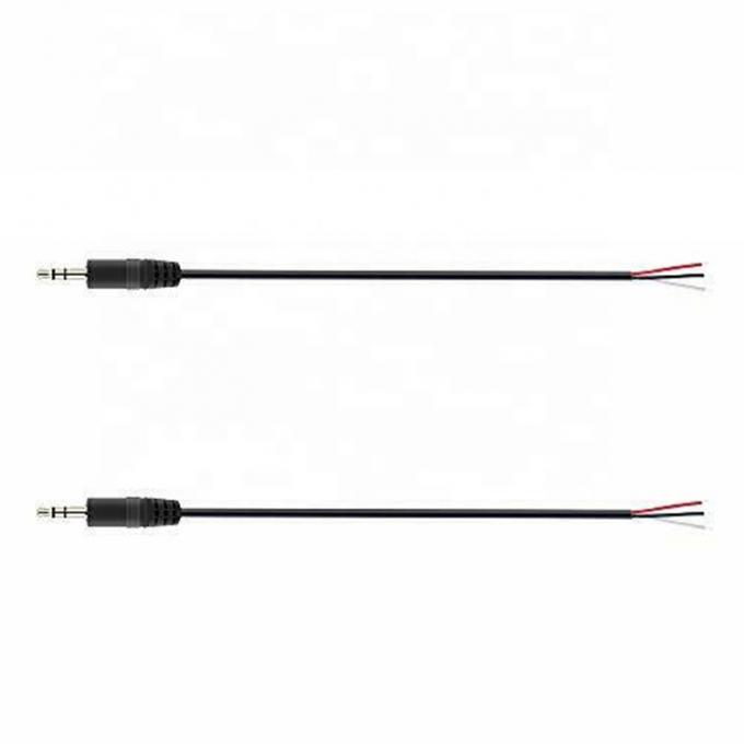 TRS 2 Pole Stereo Audio Jack 3,5 мм Мужчина подключается к снятой консервированной голубой проволоке 3