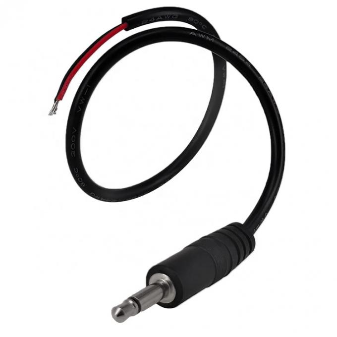 3.5мм 2 полюса TS Audio Mono Jack Мужчина подключается к обнаженным проводам Открытый конечный кабель 1