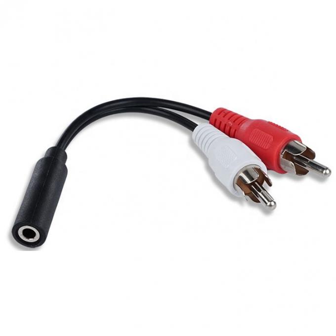 Сплитер женский 3,5 мм Aux Audio Jack к 2 RCA мужской AV кабель для динамика 0