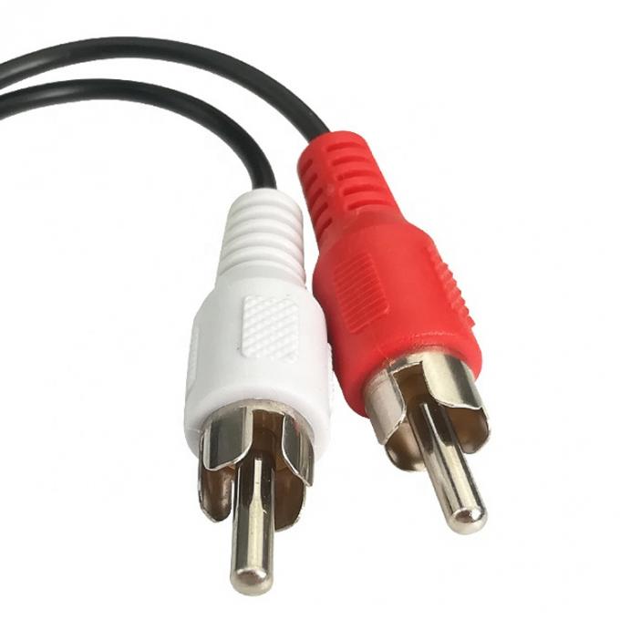 Сплитер женский 3,5 мм Aux Audio Jack к 2 RCA мужской AV кабель для динамика 1