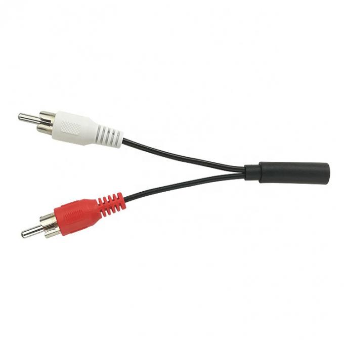 Сплитер женский 3,5 мм Aux Audio Jack к 2 RCA мужской AV кабель для динамика 4