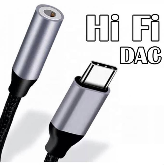 Высоко совместимый DAC USB Type C к AUX 3,5 мм аудио кабельный адаптер для Samsung Pixel Google Phone 0