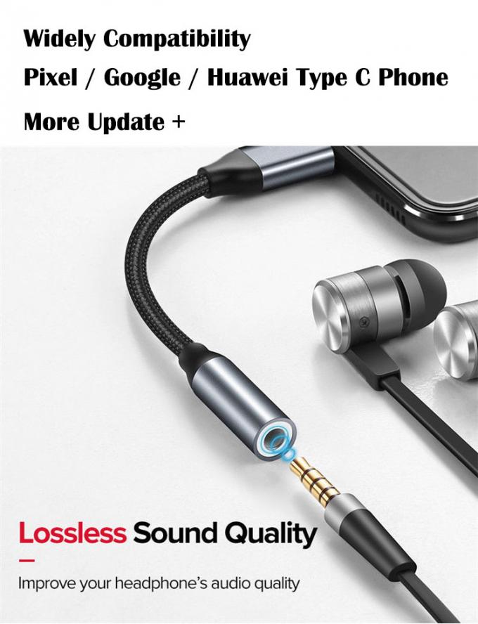 Высоко совместимый DAC USB Type C к AUX 3,5 мм аудио кабельный адаптер для Samsung Pixel Google Phone 4