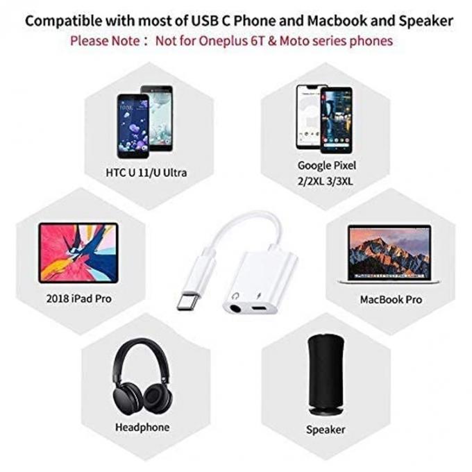 2 в 1 USB C до 3,5 мм jack AUX Headphone earphone dongle Adapter для Samsung Note Goole пиксель 4 4XL 3 3XL 2 2XL 5
