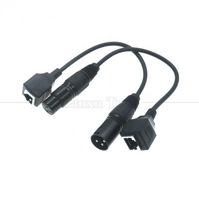 XLR 3 штифты мужской женский к RJ45 женский Cat5 сетевой эфирный адаптер кабель для светодиодного аудио DMX CON контроллер 1