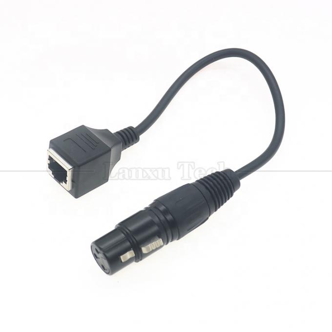 XLR 3 штифты мужской женский к RJ45 женский Cat5 сетевой эфирный адаптер кабель для светодиодного аудио DMX CON контроллер 4