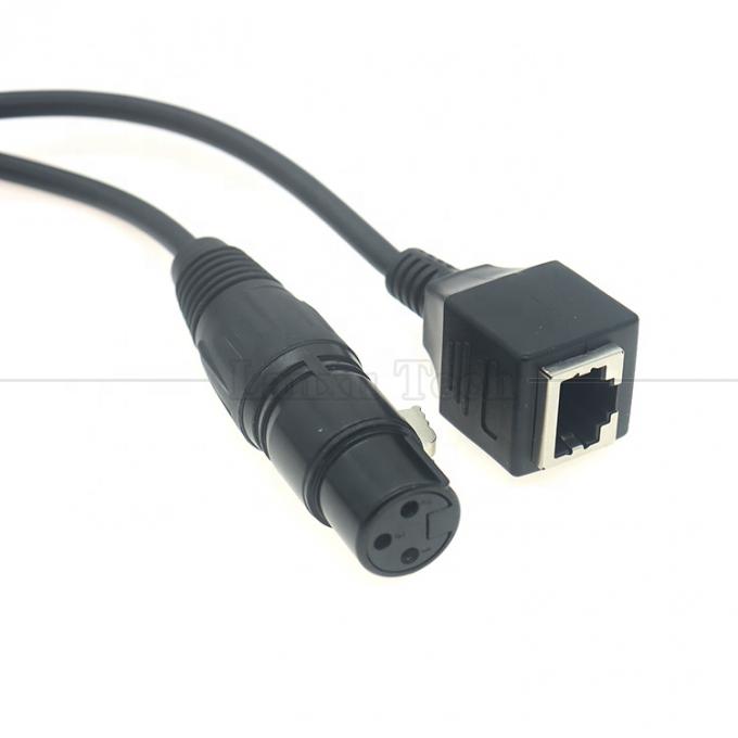 XLR 3 штифты мужской женский к RJ45 женский Cat5 сетевой эфирный адаптер кабель для светодиодного аудио DMX CON контроллер 3