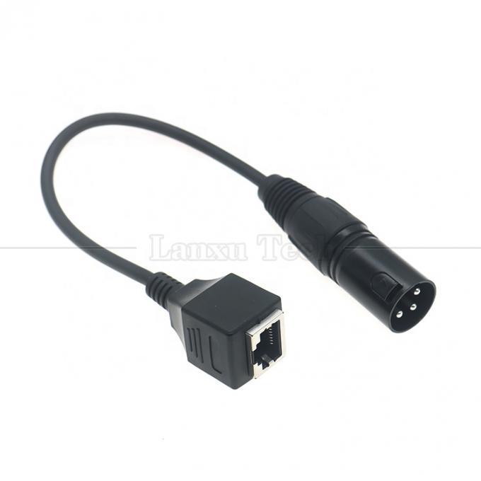 XLR 3 штифты мужской женский к RJ45 женский Cat5 сетевой эфирный адаптер кабель для светодиодного аудио DMX CON контроллер 5