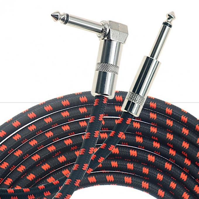 3ft 10ft 3m 5m 1/4 6.35mm Mono TS Right Angle Jack Электрический инструмент аксессуар Усилитель эффекта гитары 0