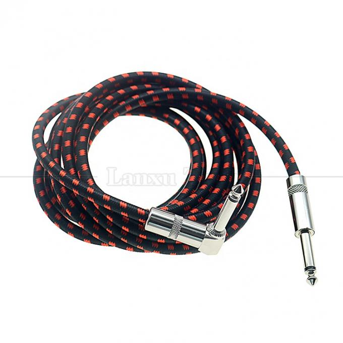 3ft 10ft 3m 5m 1/4 6.35mm Mono TS Right Angle Jack Электрический инструмент аксессуар Усилитель эффекта гитары 1