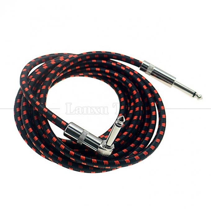 3ft 10ft 3m 5m 1/4 6.35mm Mono TS Right Angle Jack Электрический инструмент аксессуар Усилитель эффекта гитары 4