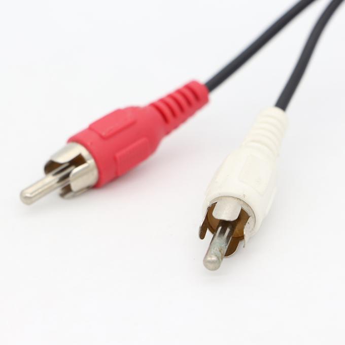 Высококачественный аудиовидеотелевизор Y Splitter 2 RCA Мужчина на 2 RCA Мужчина аудиовидео кабель 2