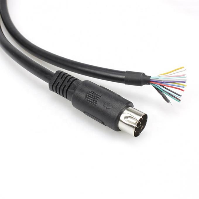 Специальный 1M 2M Shield 13 PIN Din соединитель к открытому проводу Pigtail Cable 2