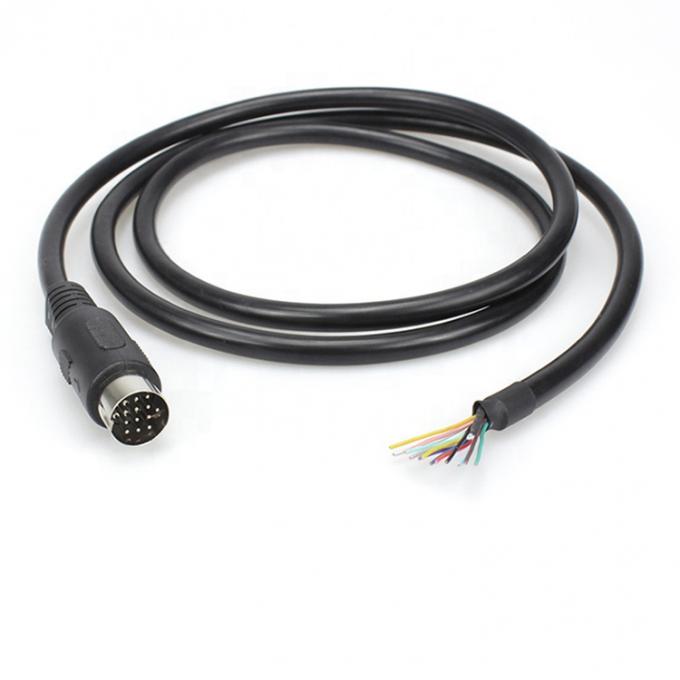 Специальный 1M 2M Shield 13 PIN Din соединитель к открытому проводу Pigtail Cable 5