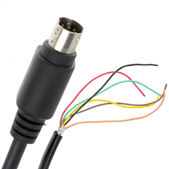 Конфигурация 6 7 8 PIN MINI DIN на Pigtail открытый консервированный проволочный кабель 0