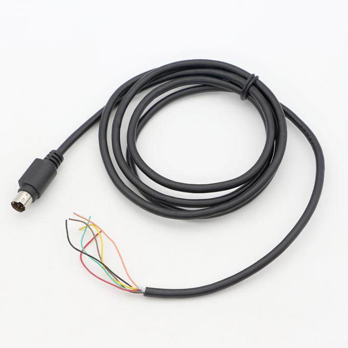 Конфигурация 6 7 8 PIN MINI DIN на Pigtail открытый консервированный проволочный кабель 4