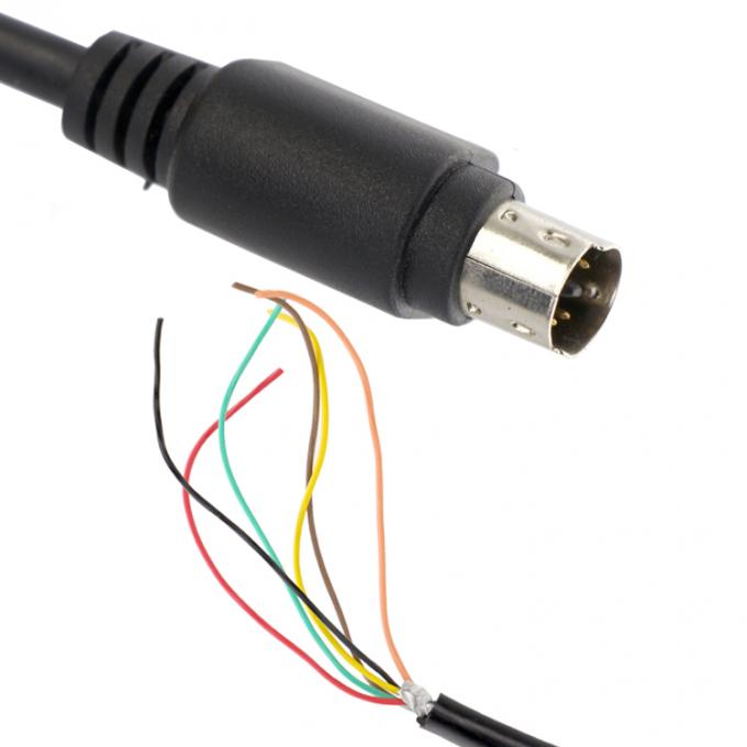 Конфигурация 6 7 8 PIN MINI DIN на Pigtail открытый консервированный проволочный кабель 1