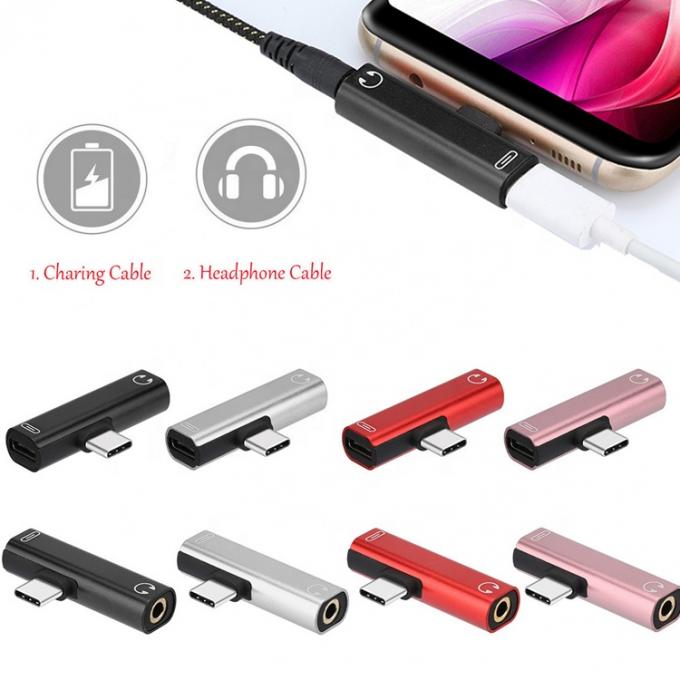 2 в 1 USB Type C на 3,5 мм Джек PD зарядный аудиоадаптер для наушников 0