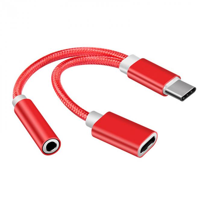 2 в 1 Type C до 3,5 мм зарядное устройство для наушников Audio Jack USB C кабель портативный Type-C до 3,5 мм подключатель адаптер для мобильного телефона 1
