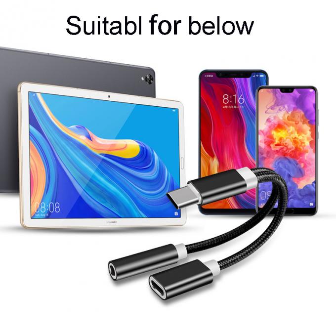 2 в 1 Type C до 3,5 мм зарядное устройство для наушников Audio Jack USB C кабель портативный Type-C до 3,5 мм подключатель адаптер для мобильного телефона 6