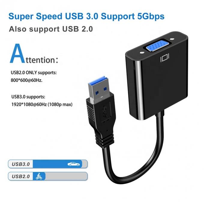 Мультидисплейный видеоконвертер USB 3.0 в VGA адаптер для ПК ноутбук монитор проектор HDTV 1