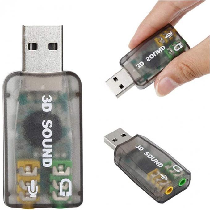 Plug and Play 5.1 Внешний 3D микрофон Стерео Студия Аудио USB Интерфейс Адаптер звуковой карты с 3,5 мм наушниками 5