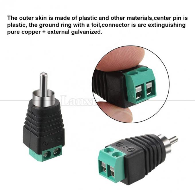 RCA Женщина Мужчина на винтовой терминал AV Phono Solderless Plug Wire Connector Converter Audio Adapter 1