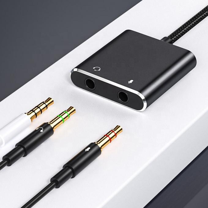 Подключайте и воспроизводите аудиомикрофон Studio Headset USB Adapter для ноутбука 2