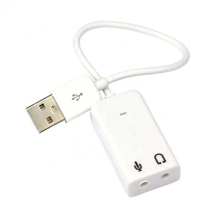 Подключение и воспроизведение аудио микрофона студия USB внешняя звуковая карта адаптер кабель 1