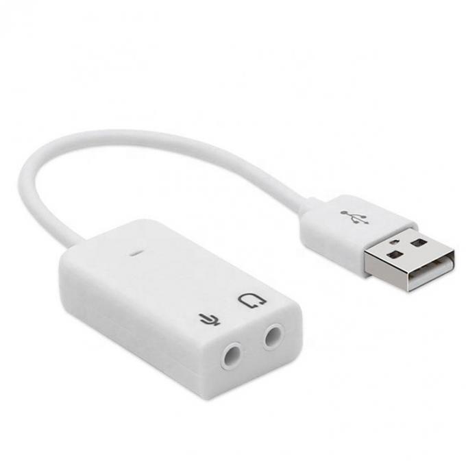 Подключение и воспроизведение аудио микрофона студия USB внешняя звуковая карта адаптер кабель 3