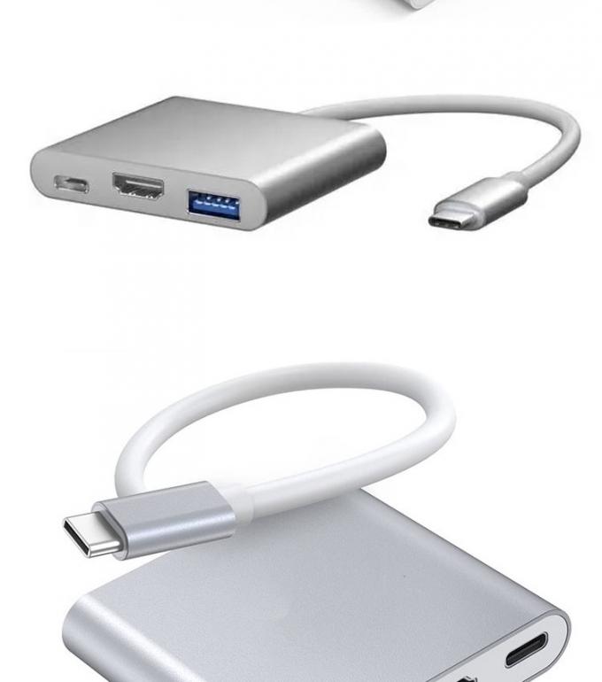 3 в 1 PD зарядка 4K 1080P USB Type C OTG Docking Station Hub Adapter 5