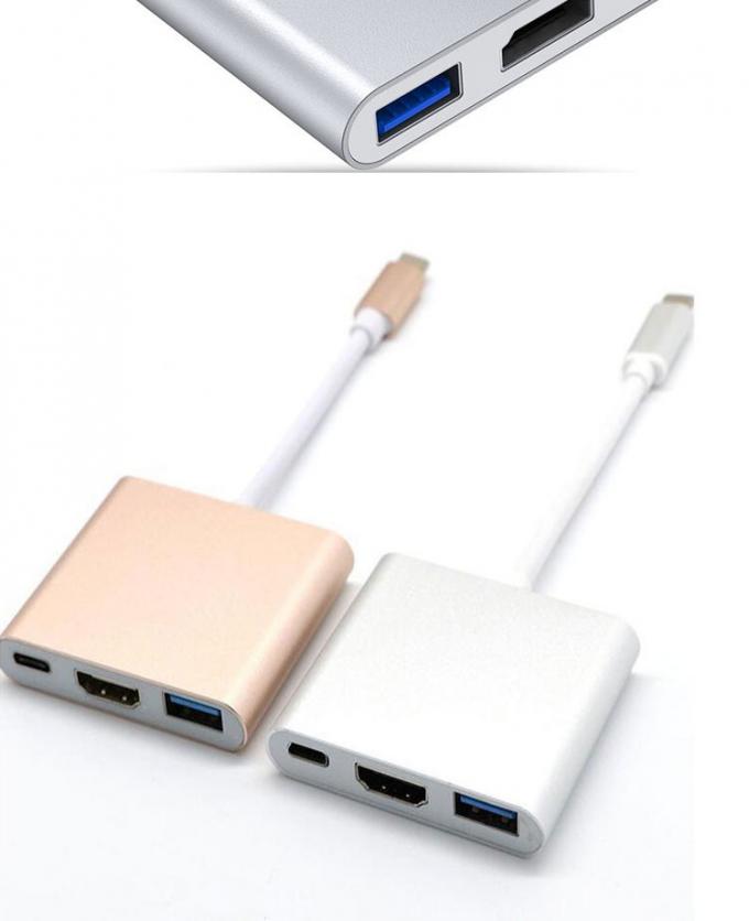 3 в 1 PD зарядка 4K 1080P USB Type C OTG Docking Station Hub Adapter 6