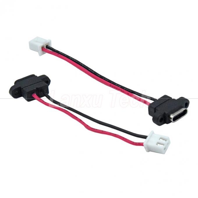 водонепроницаемый разъем USB типа C женского типа для 2 пин 4 пин PH 2.0 XH 2.54 SH1.0 VH ZH MX 4