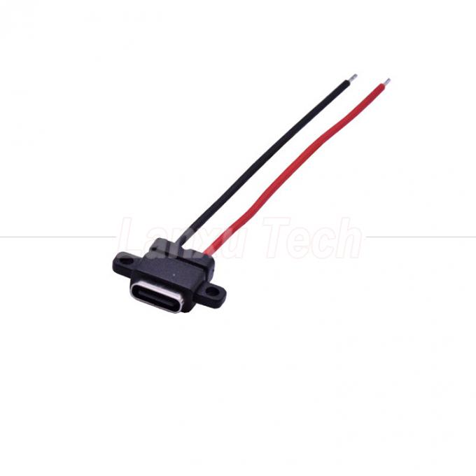 Водонепроницаемый USB Type C Solder Female Jack Socket Wire Cable для ноутбук-принтера 2