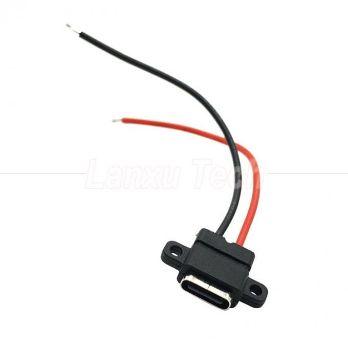 Водонепроницаемый USB Type C Solder Female Jack Socket Wire Cable для ноутбук-принтера 3
